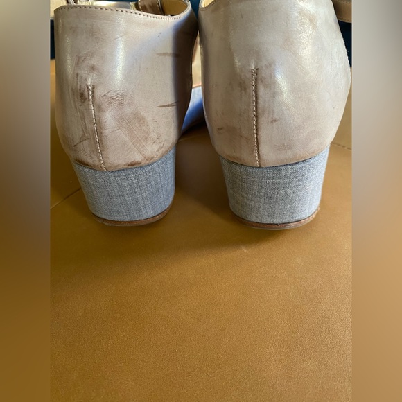 Brunello Cucinelli Platform T-Strap Sandals Gray Brown Size 36.5 Italian Wedge - Picture 7 of 13